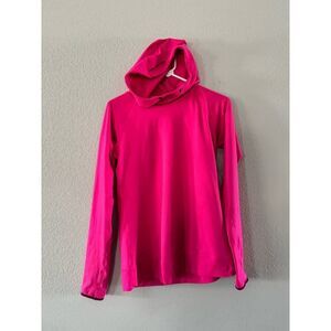Nike Pro Women's Size Medium Long sleeves Pullover Hoodie Bright Pink